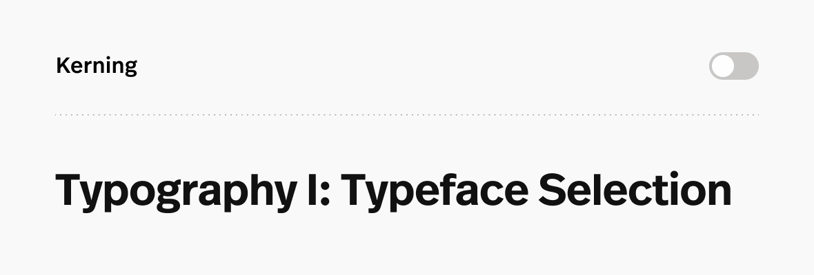 Compare: Kerning